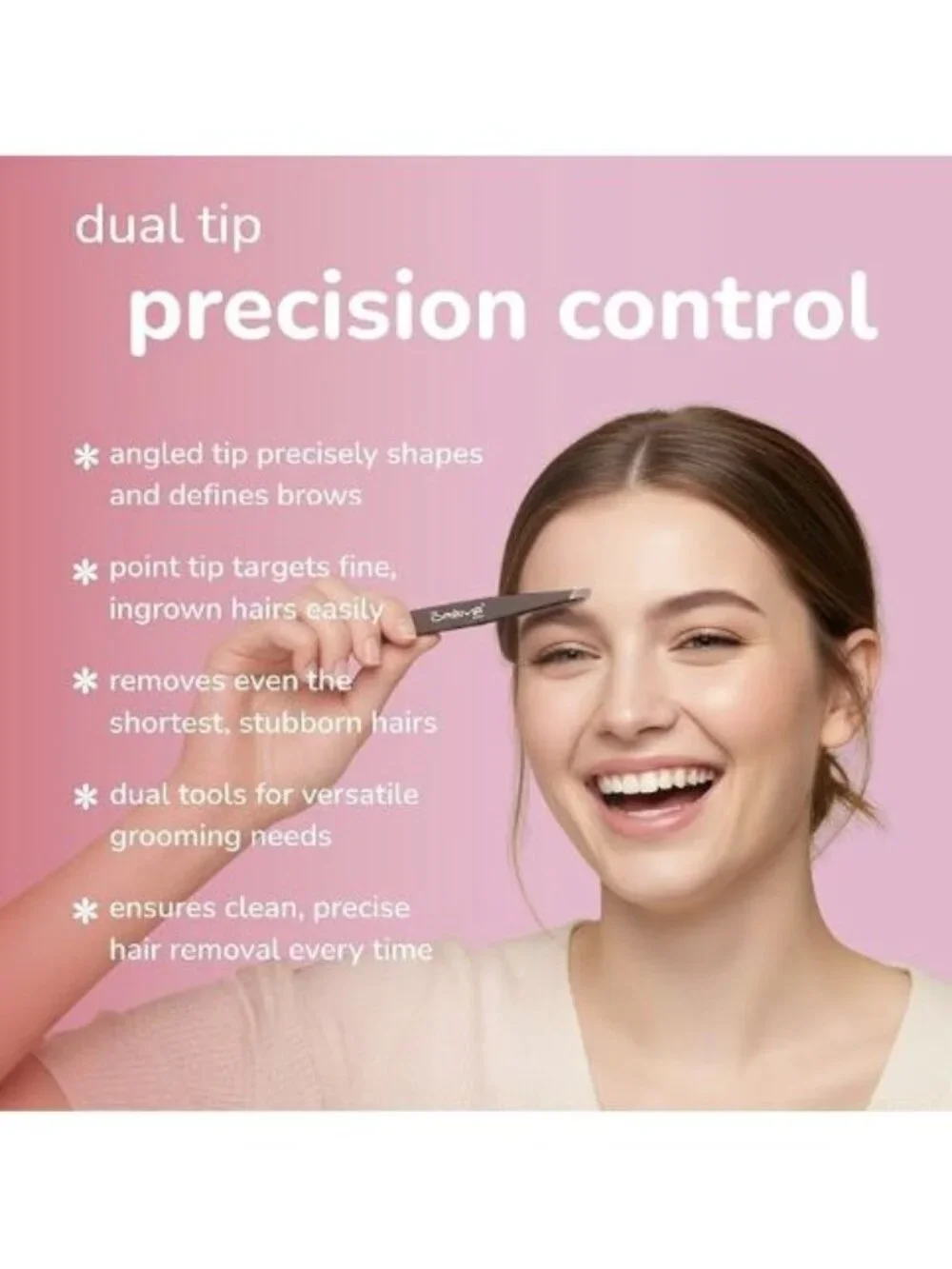 New The Crème Shop No Hair Safe Tweezer Set - Precision Angled & Surgical Point